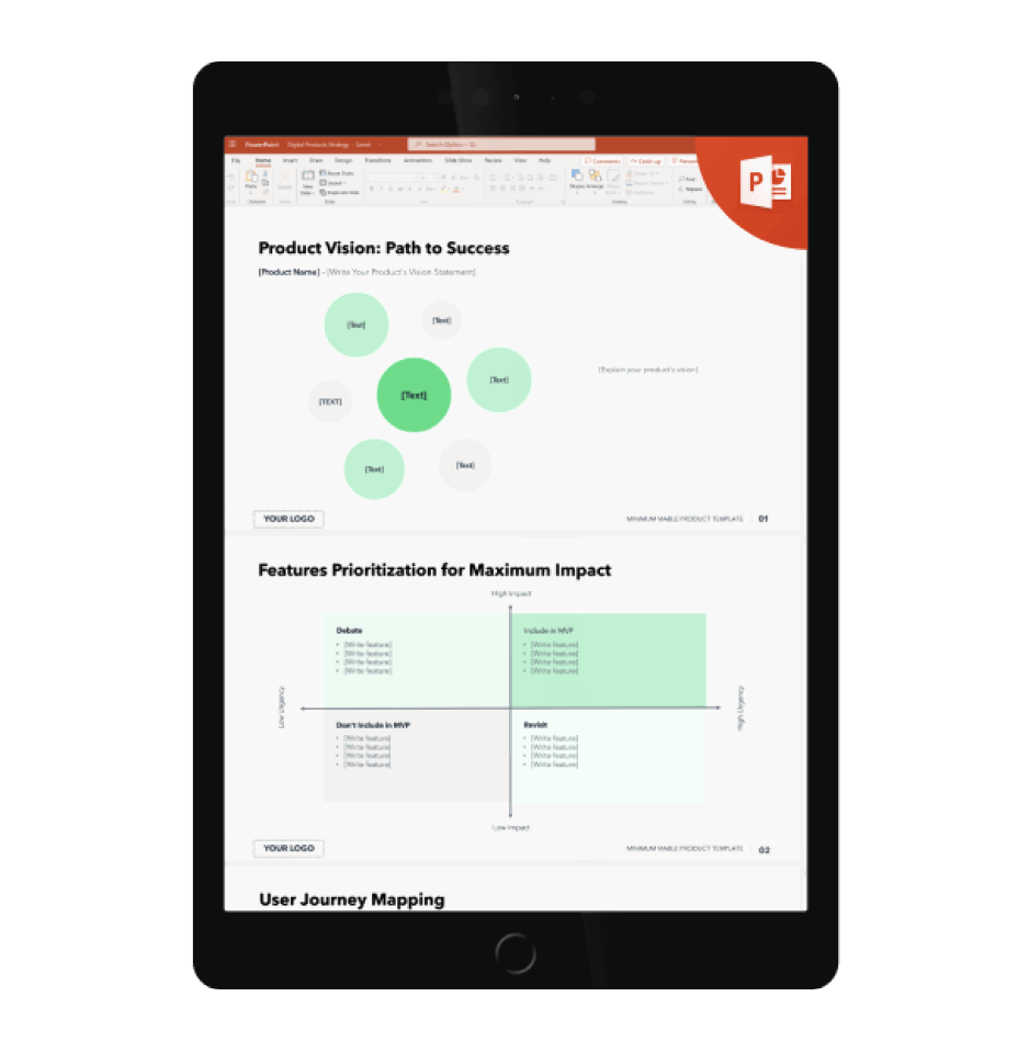 Give your MVP a perfect headstart with our free & editable template! Give your MVP a perfect headstart with our free & editable template!